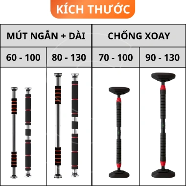 Xà Đơn Treo Tường Chống Xoay Cao Cấp - Tùy Chỉnh Kích Thước, Giá Ưu Đãi 73.500 VND 3 Xà Đơn Treo Tường Chống Xoay Cao Cấp - Tùy Chỉnh Kích Thước, Giá Ưu Đãi 73.500 VND 3