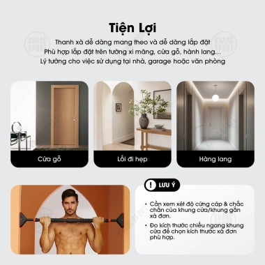 Xà đơn treo tường đa kích cỡ – Dễ lắp đặt, chỉ 75.000₫ giảm từ 93.000₫ 9