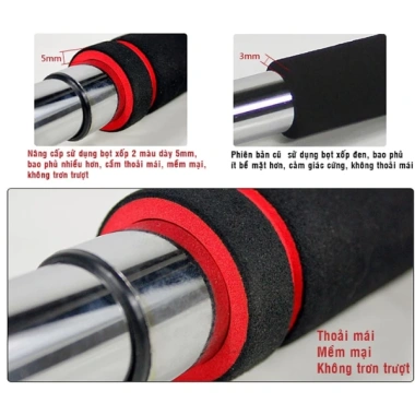 Xà đơn treo tường gắn cửa cao cấp, điều chỉnh độ dài 100-150cm, mút ngắn-dài – chỉ 113.500₫ 5