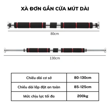 Xà đơn treo tường gắn cửa thiết kế nhỏ gọn, đa năng tập Gym tại nhà - Giá chỉ 93.000₫ 8