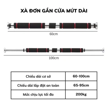 Xà đơn treo tường gắn cửa thiết kế nhỏ gọn, đa năng tập Gym tại nhà - Giá chỉ 93.000₫ 9