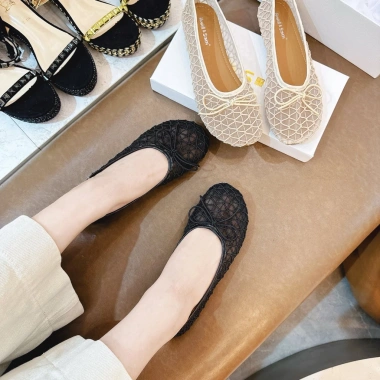 XẢ KHO Giày Búp Bê Ren Lưới Đi Nhẹ Êm Chân Loại 1 Full Hộp Giá Ưu Đãi 170k