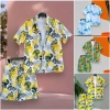 XẢ KHO Set Đồ Sơ Mi Trái Cây Hoa Lá - Sơ Mi Du Lịch Biển Giá Rẻ 55k - TiatoShop