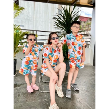 XẢ KHO Set Đồ Sơ Mi Trái Cây Hoa Lá - Sơ Mi Du Lịch Biển Giá Rẻ 55k - TiatoShop 2