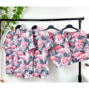 XẢ KHO Set Đồ Sơ Mi Trái Cây Hoa Lá - Sơ Mi Du Lịch Biển Giá Rẻ 55k - TiatoShop 5