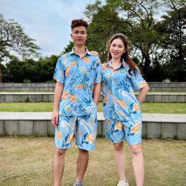 XẢ KHO Set Đồ Sơ Mi Trái Cây Hoa Lá - Sơ Mi Du Lịch Biển Giá Rẻ 55k - TiatoShop 9