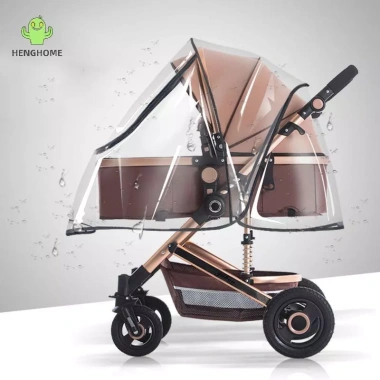Xe Đẩy Đa Năng HENGHOME Che Mưa và Ô Tô Trong Suốt, Thoáng Khí, Chống Gió Nắng, Phụ Kiện Bảo Vệ Bé 4