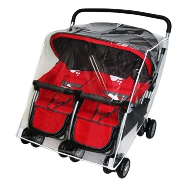 Xe đẩy em bé đôi BDW Pushcha + Áo mưa PVC trong suốt, vỏ bảo vệ chống gió - 202,087₫ 9