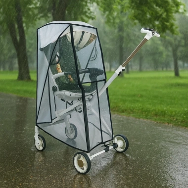 Xe đẩy HILARIOTT vỏ mưa trong suốt chống nước, chống gió, phụ kiện bảo vệ bé