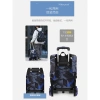 Xe Đẩy Schoolbag 6 Gót Cầu Thang Leo Núi - Ba Lô Học Sinh Tiểu Học, Trung Học, Dung Lớn, Giảm Gánh Nặng, Giá tốt 4