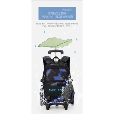 Xe Đẩy Schoolbag 6 Gót Cầu Thang Leo Núi - Ba Lô Học Sinh Tiểu Học, Trung Học, Dung Lớn, Giảm Gánh Nặng, Giá tốt
