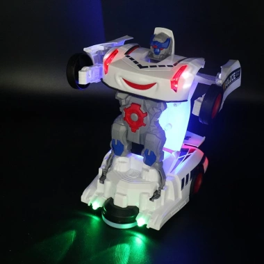 Xe Đồ Chơi Cảnh Sát Robot Biến Hình 360 Xoay, Nhạc LED, Quà Tặng Trẻ Em – Giá 104.999 VND