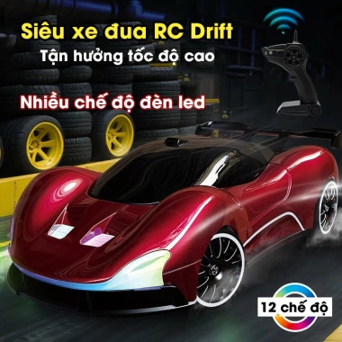 Xe drift JJRC điều khiển từ xa Đèn LED bánh dự phòng pin sạc dễ điều khiển giá ưu đãi 309.000₫