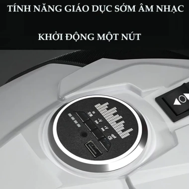 Xe máy điện cho bé 137cm, bánh xe phụ, đèn nhạc, người lớn ngồi được, giá 2.999.000