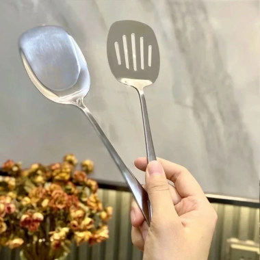 Xẻng chiên xào và lật Inox 410 cao cấp 22,5cm - Set 2 cái giá ưu đãi 25.200 VND DUASHOP