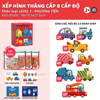 Xếp hình 8 cấp độ Mideer Puzzle - Đồ chơi lắp ghép tranh cho bé, giảm còn 79.000₫ 10
