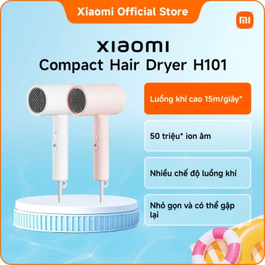 Xiaomi Máy Sấy Tóc Compact H101 Gập Lại, Luồng Khí 15m/s, 50M Ion Âm, Nhiều Chế Độ - Giá 490.000₫ 2