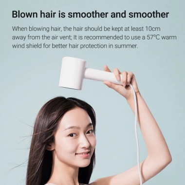 Xiaomi Mijia H300 Máy Sấy Tóc 50 Triệu Ion Âm, Siêu Gió 20m/s, Nhiệt Độ 57°C Thông Minh – Giá 689.000₫