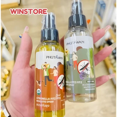 Xịt chống muỗi Citronella Phutawan Thái Lan 100ml – Hương dịu nhẹ, an toàn cho bé & thai phụ – 110.000₫