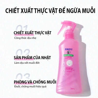 Xịt Chống Muỗi & Côn Trùng Nhật Bản Ribendingding 200ml - Diệt nhanh, bảo vệ 139k
