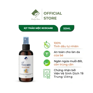 Xịt Chống Muỗi Côn Trùng Thảo Mộc ECOCARE 50ml - Tự Nhiên, An Toàn, Giá Ưu Đãi
