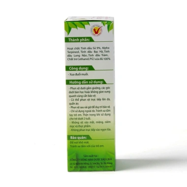 Xịt chống muỗi Fly Away 100% thảo dược - tinh dầu sả, bạc hà, dầu tràm 60ml, giảm giá 55.880 VND 3 Xịt chống muỗi Fly Away 100% thảo dược - tinh dầu sả, bạc hà, dầu tràm 60ml, giảm giá 55.880 VND 3