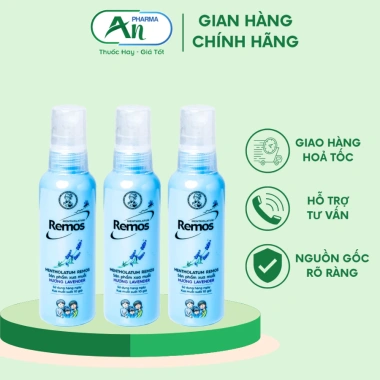Xịt chống muỗi hương hoa Remos 60ml - Giá 45.000đ, diệt muỗi, mùi thơm dịu Xịt chống muỗi hương hoa Remos 60ml - Giá 45.000đ, diệt muỗi, mùi thơm dịu