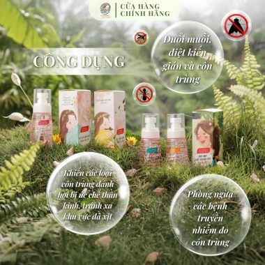Xịt Chống Muỗi Kiến Côn Trùng Cô Cà 90ml Hương Hoa Cỏ Thiên Nhiên - An Toàn Sức Khỏe, Giá Ưu Đãi 117.599 VND
