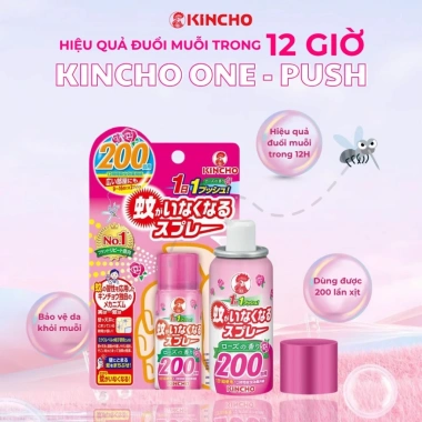 Xịt Chống Muỗi Kincho Nhật Bản One Push – Bảo Vệ 12h Phân Tán & Bám Dính – 332.000 VND 2