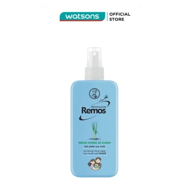 Xịt Chống Muỗi Remos 70ml Hương Sả Chanh - Đánh Bay Muỗi, Giá Chỉ 37.000đ