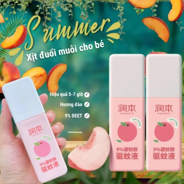 Xịt chống muỗi Runben hương đào trẻ em 75ml 9% DEET an toàn hiệu quả 95.000 VND 10