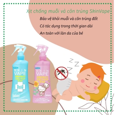 Xịt Chống Muỗi SkinVape Nhật Bản - Xua Đuổi Côn Trùng Không Độc Hại, Giá 175k