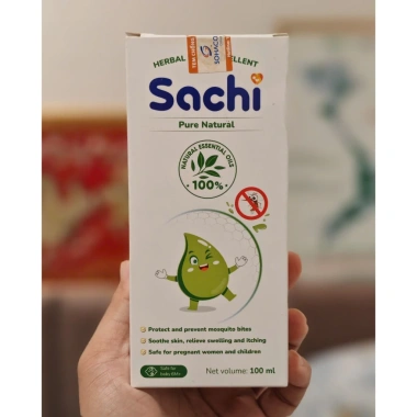 Xịt Chống Muỗi Thảo Dược Sachi Thiên Nhiên 100ml Dịu Da, An Toàn Bé Bà Bầu 125k 5