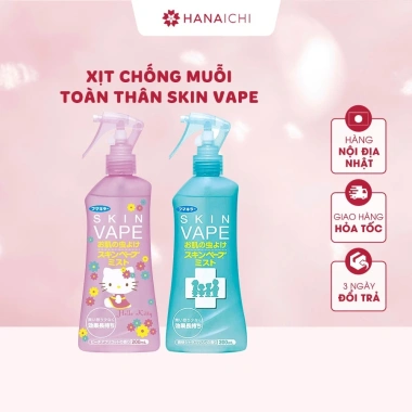 Xịt Chống Muỗi Toàn Thân Skin Vape 200ml Nội Địa Nhật Dành cho Người Lớn và Trẻ Em Giá ưu đãi 200.000 VND Xịt Chống Muỗi Toàn Thân Skin Vape 200ml Nội Địa Nhật Dành cho Người Lớn và Trẻ Em Giá ưu đãi 200.000 VND