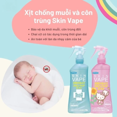 Xịt Chống Muỗi và Côn Trùng Skin Vape Nhật Bản 200ml, Không Kích Ứng, 166.000 VNĐ 5
