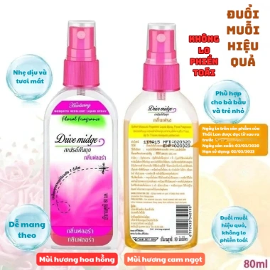 Xịt Đuổi Muỗi Hương Thảo Mộc Tự Nhiên 80ml - Chiết Xuất Thực Vật An Toàn Cho Người Lớn và Trẻ Em, Giá 59.000 VND