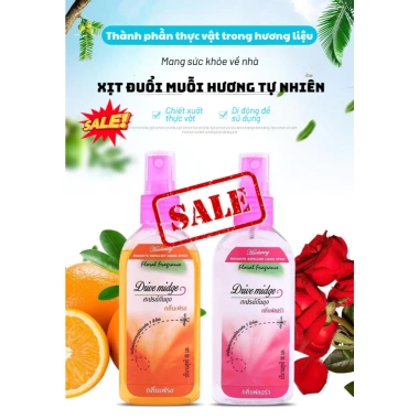 Xịt Đuổi Muỗi Hương Thảo Mộc Tự Nhiên 80ml - Chiết Xuất Thực Vật An Toàn Cho Người Lớn và Trẻ Em, Giá 59.000 VND