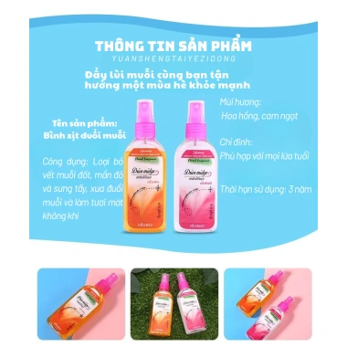 Xịt Đuổi Muỗi Hương Thảo Mộc Tự Nhiên 80ml - Chiết Xuất Thực Vật An Toàn Cho Người Lớn và Trẻ Em, Giá 59.000 VND