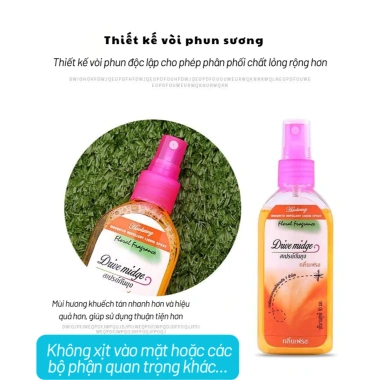 Xịt Đuổi Muỗi Hương Thảo Mộc Tự Nhiên 80ml - Chiết Xuất Thực Vật An Toàn Cho Người Lớn và Trẻ Em, Giá 59.000 VND