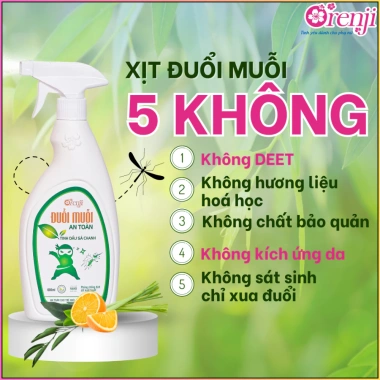 Xịt đuổi muỗi ORENJI tinh dầu sả chanh cho bé - Chống sốt xuất huyết, giảm còn 90.000 VND 3