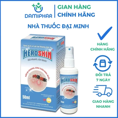 Xịt Heroskin Kiến Ba Khoang, Zona Thần Kinh, Muỗi Lọ 50ml – Diệt 100% Giá 90.000₫ (Giảm 22%)