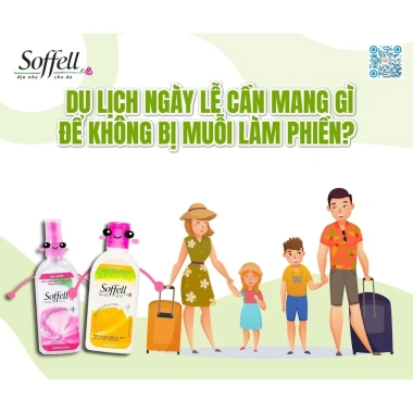 Xịt & Kem Bôi Chống Muỗi Soffell - Xua Đuổi 8‑10h, Hương Hoa / Cam, Giá 49.000đ