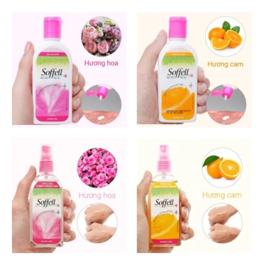 Xịt & Kem Bôi Chống Muỗi Soffell - Xua Đuổi 8‑10h, Hương Hoa / Cam, Giá 49.000đ