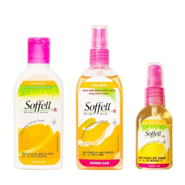 Xịt & Kem Bôi Chống Muỗi Soffell - Xua Đuổi 8‑10h, Hương Hoa / Cam, Giá 49.000đ