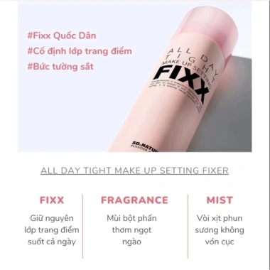 Xịt Khóa Nền So Natural All Day Tight 75ml - Giữ Nền Lâu Trôi, Cố Định Mặt Nạ, Giá chỉ 245.000 VND 6