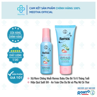 Xịt Muỗi Remos Cho Bé Đuổi Muỗi An Toàn Hương Khuynh Diệp 70g/60ml - Giá 65.000đ