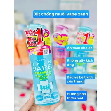 Xịt Muỗi Skin Vape Chính Hãng Nhật - Phòng Ngừa Muỗi Đốt, Chai Lớn, Hiệu Quả Lâu Dài 175k 5 Xịt Muỗi Skin Vape Chính Hãng Nhật - Phòng Ngừa Muỗi Đốt, Chai Lớn, Hiệu Quả Lâu Dài 175k 5