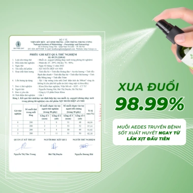 Xịt muỗi Sốt Xuất Huyết Diệp An Nhi 120ml - Xua đuổi Aedes, làm dịu vết đốt, chỉ 200k