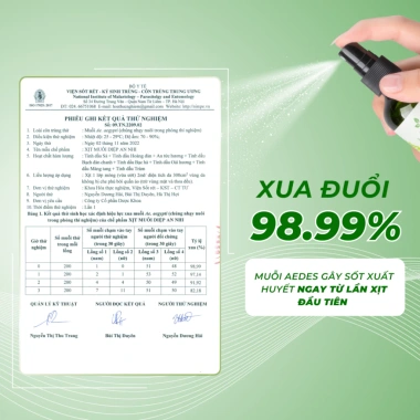 Xịt muỗi Sốt Xuất Huyết Diệp An Nhi 50ml - Xua đuổi muỗi Aedes, giảm ngứa, giảm giá 64.000₫ 4
