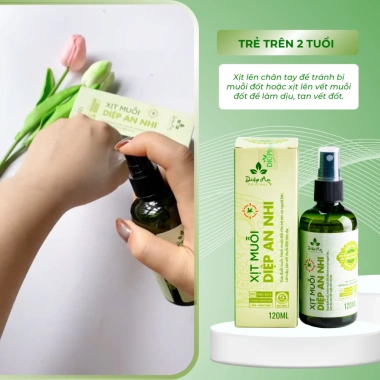 Xịt muỗi Sốt Xuất Huyết Diệp An Nhi 50ml - Xua đuổi muỗi Aedes, giảm ngứa, giảm giá 64.000₫ 5